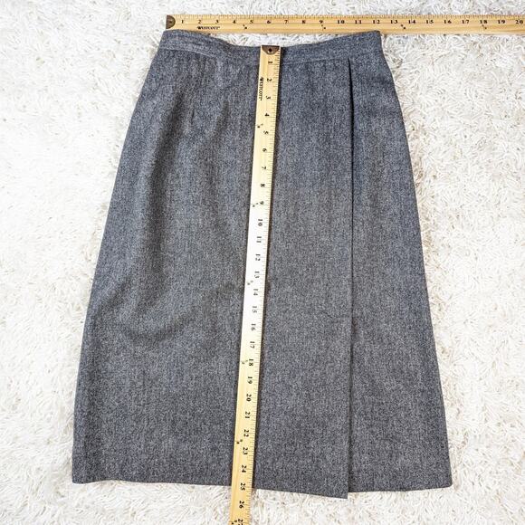 Vintage Evan Picone Two Piece Wool Skirt Suit Gray Vintage Size 8 Modern Size 0 - Picture 6 of 14